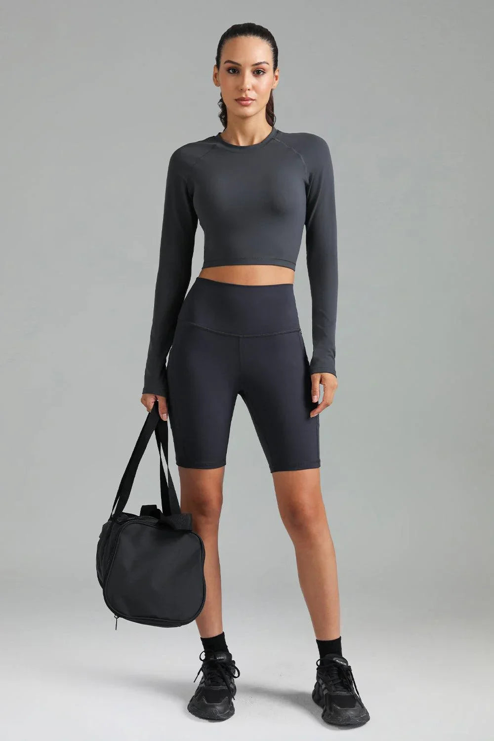 Dreamlux Long Sleeve Cropped Workout Shirt 9