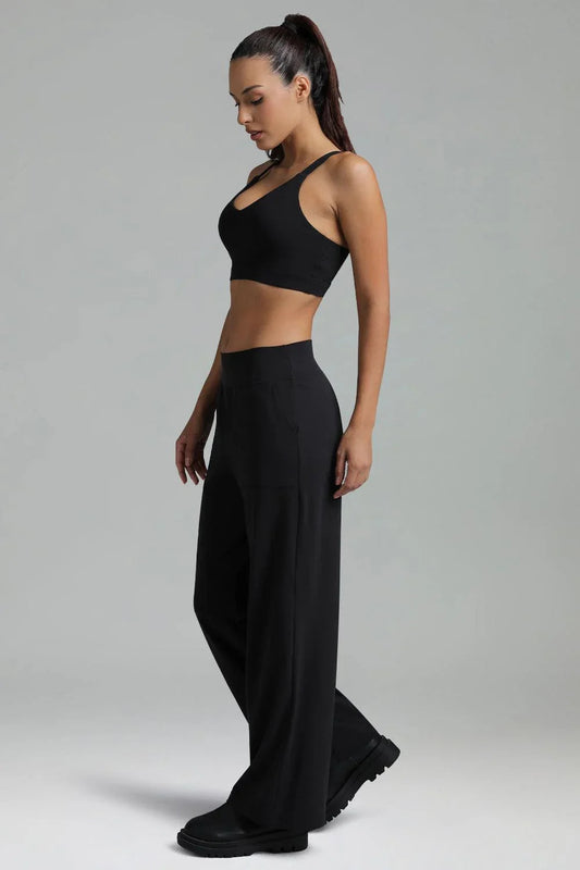 Dreamlux Mid Waisted Wide Leg Athletic Pant 1