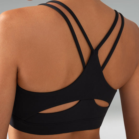 Dreamlux V-Neck Strappy Back Workout Bra – Light Support 4