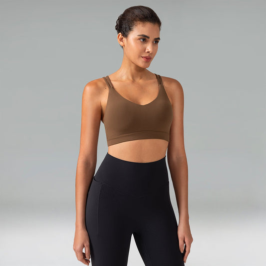 Dreamlux V-Neck Strappy Back Workout Bra – Light Support 5