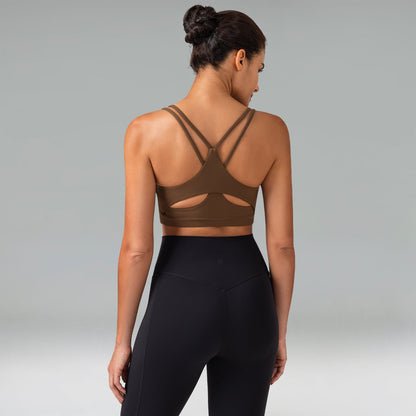 Dreamlux V-Neck Strappy Back Workout Bra – Light Support 7