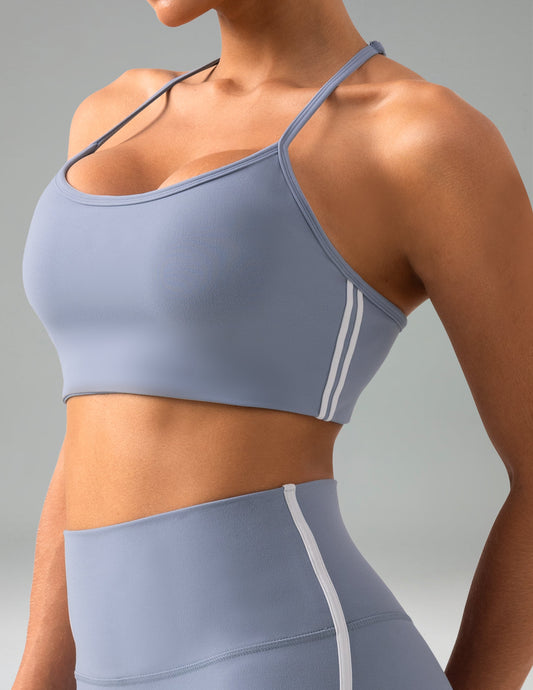 Dreamlux Y-Back Adjustable Sports Bra w/ Side Stripes 11