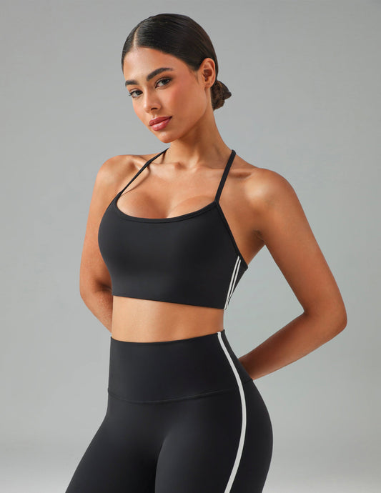 Dreamlux Y-Back Adjustable Sports Bra w/ Side Stripes 2