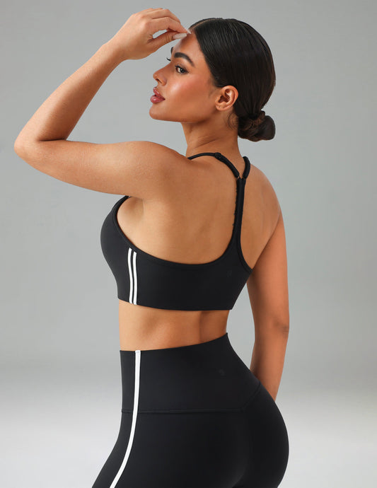 Dreamlux Y-Back Adjustable Sports Bra w/ Side Stripes 3