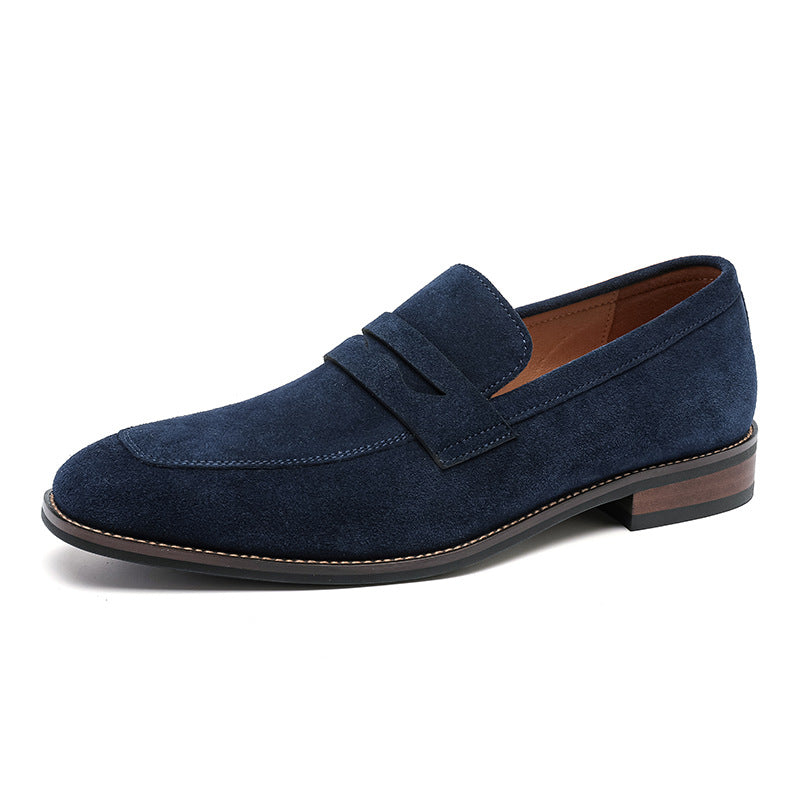 Dress Loafers with Nubuck Upper and Penny Strap 3