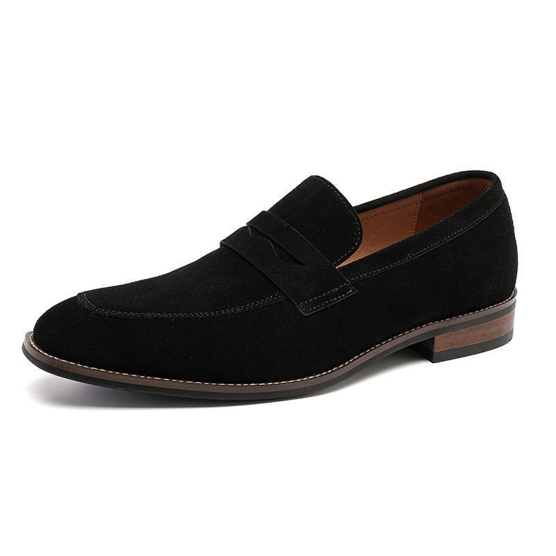 Dress Loafers with Nubuck Upper and Penny Strap 4