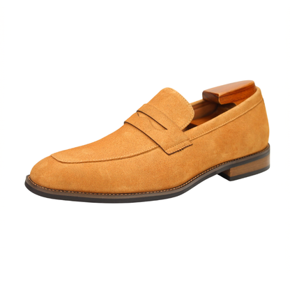Dress Loafers with Nubuck Upper and Penny Strap 5
