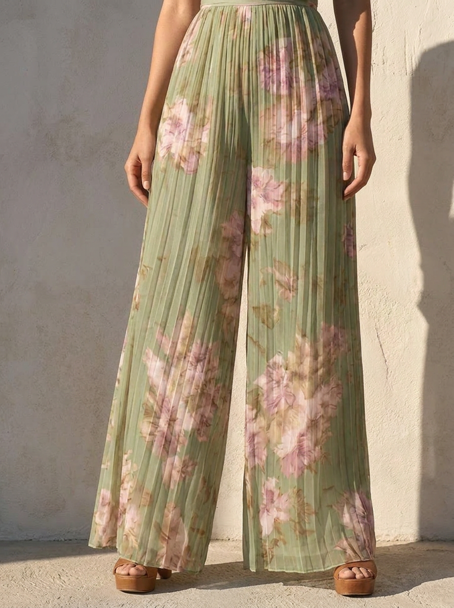 Elegant Floral White Jumpsuit for Women with Deep V Neckline - Perfect for Formal Occasions 3