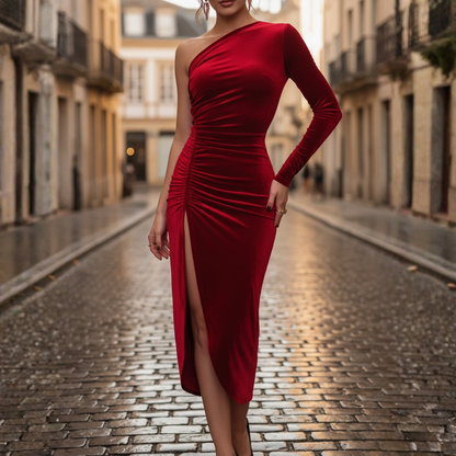 Elegant Long Dress Women Strapless Evening Dress 5