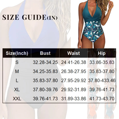 Elegant Swimwear | Women's One-Piece Swimsuit with High Elasticity | Stylish Color-Blocking Design for Flattering Fit 5