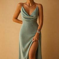 Elegant V-neck maxi dress for formal occasions for women | Amelia 0