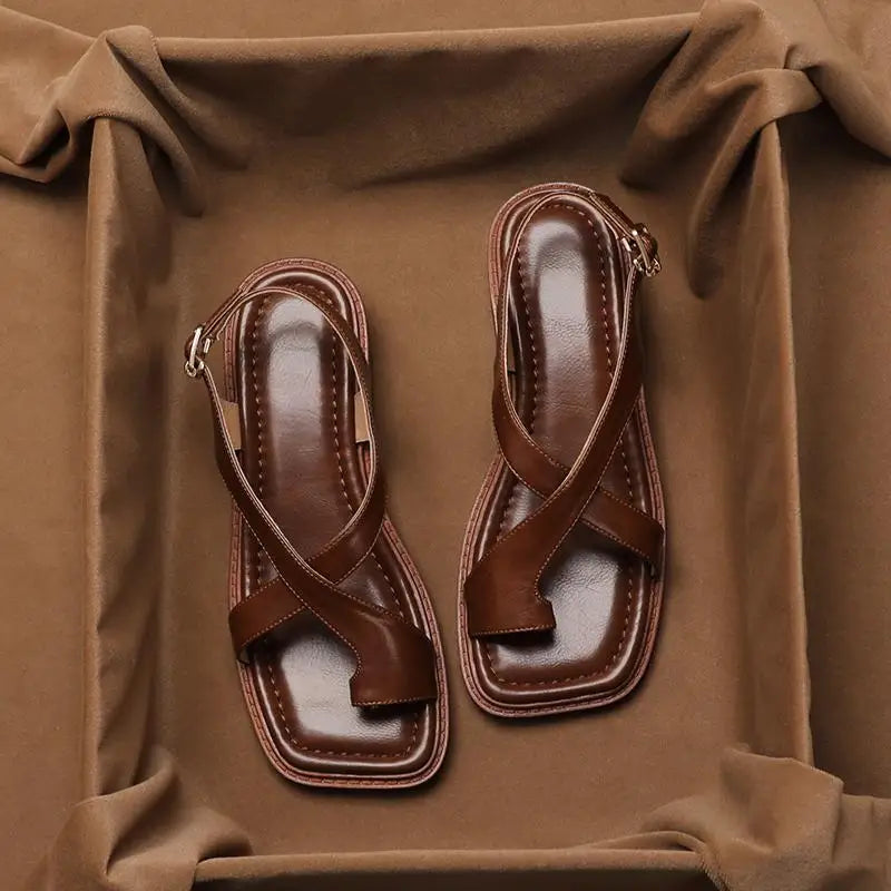 Elegant Women's Sandals | Retro French Style with Soft Sole | Versatile Comfort for Every Occasion 0