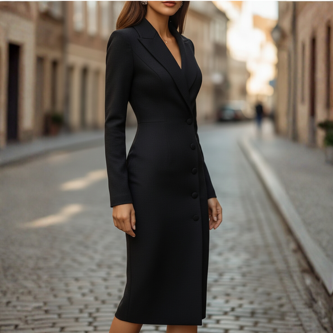 Elegant long-sleeve women's dress 2