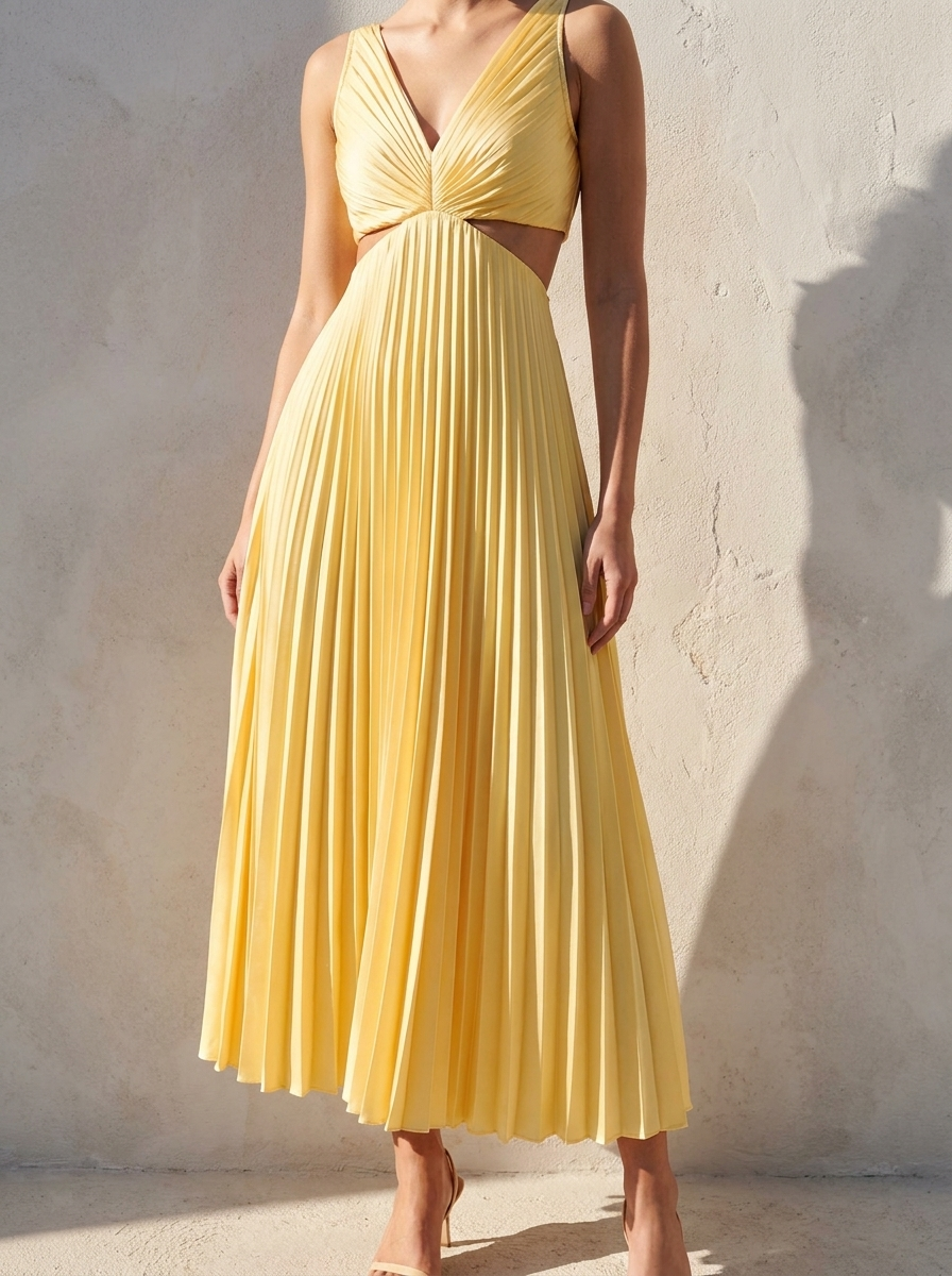 Elena Collection | Floral Maxi Dress with Pleated Design | Lightweight Fabric for Effortless Elegance 1