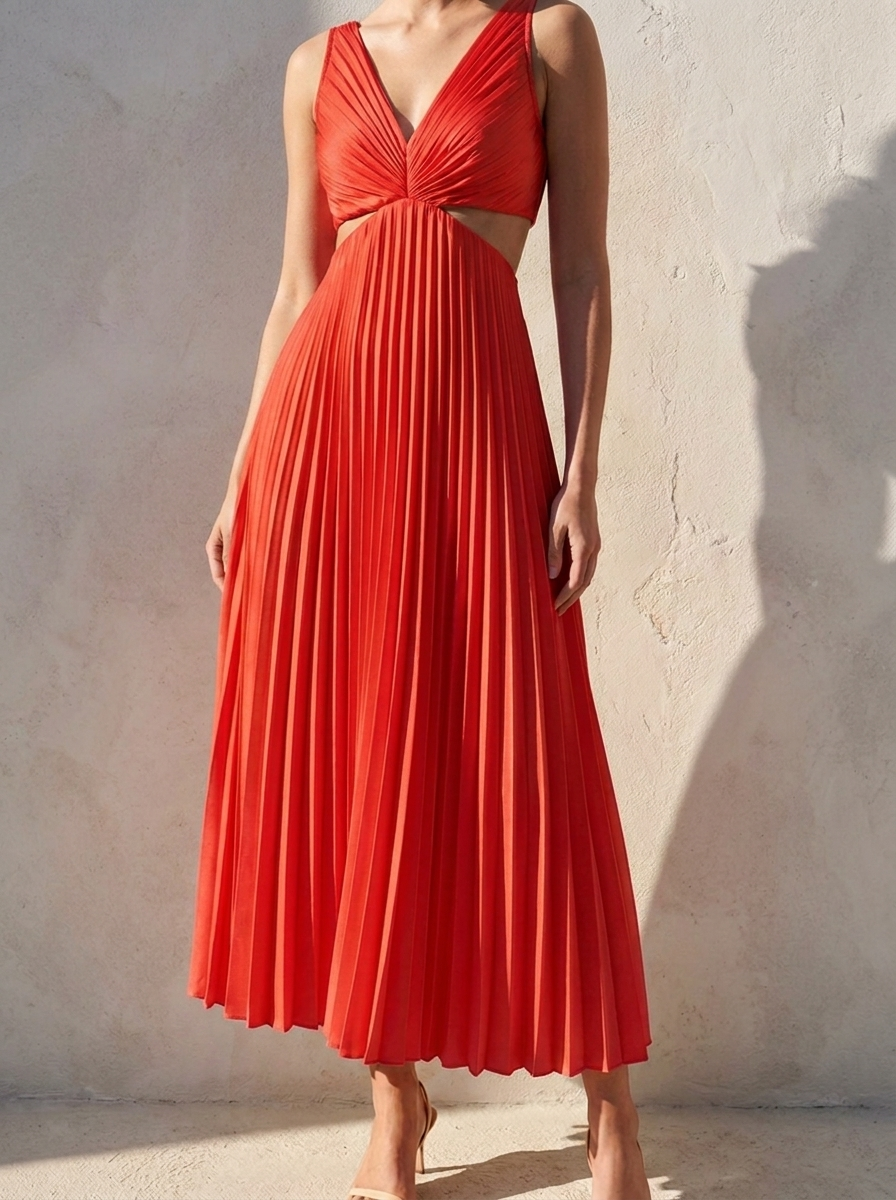 Elena Collection | Floral Maxi Dress with Pleated Design | Lightweight Fabric for Effortless Elegance 4