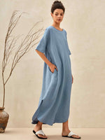 Ella | Breezy Loose Fit White Maxi Dress for Women 0