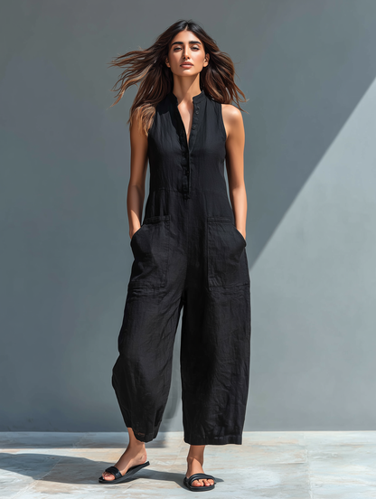 Ella | Casual Wide Leg White Jumpsuit for Women 0