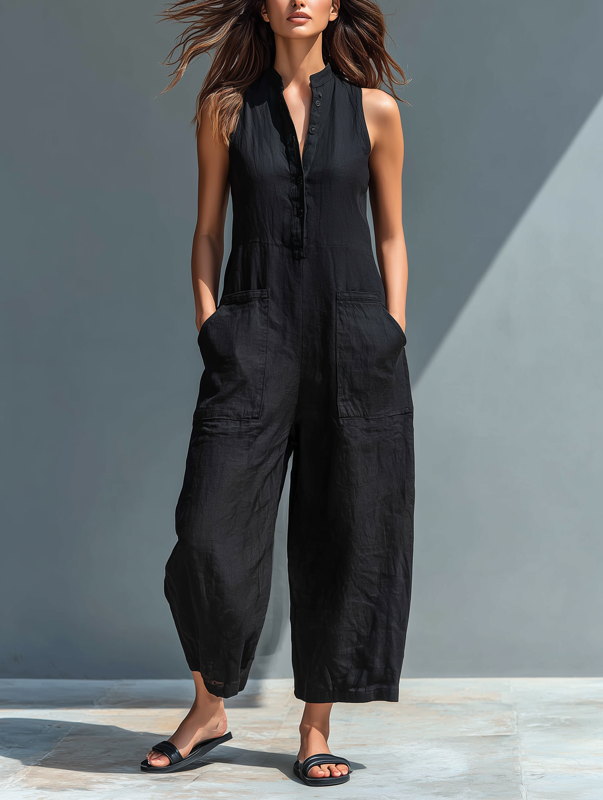 Ella | Casual Wide Leg White Jumpsuit for Women 1
