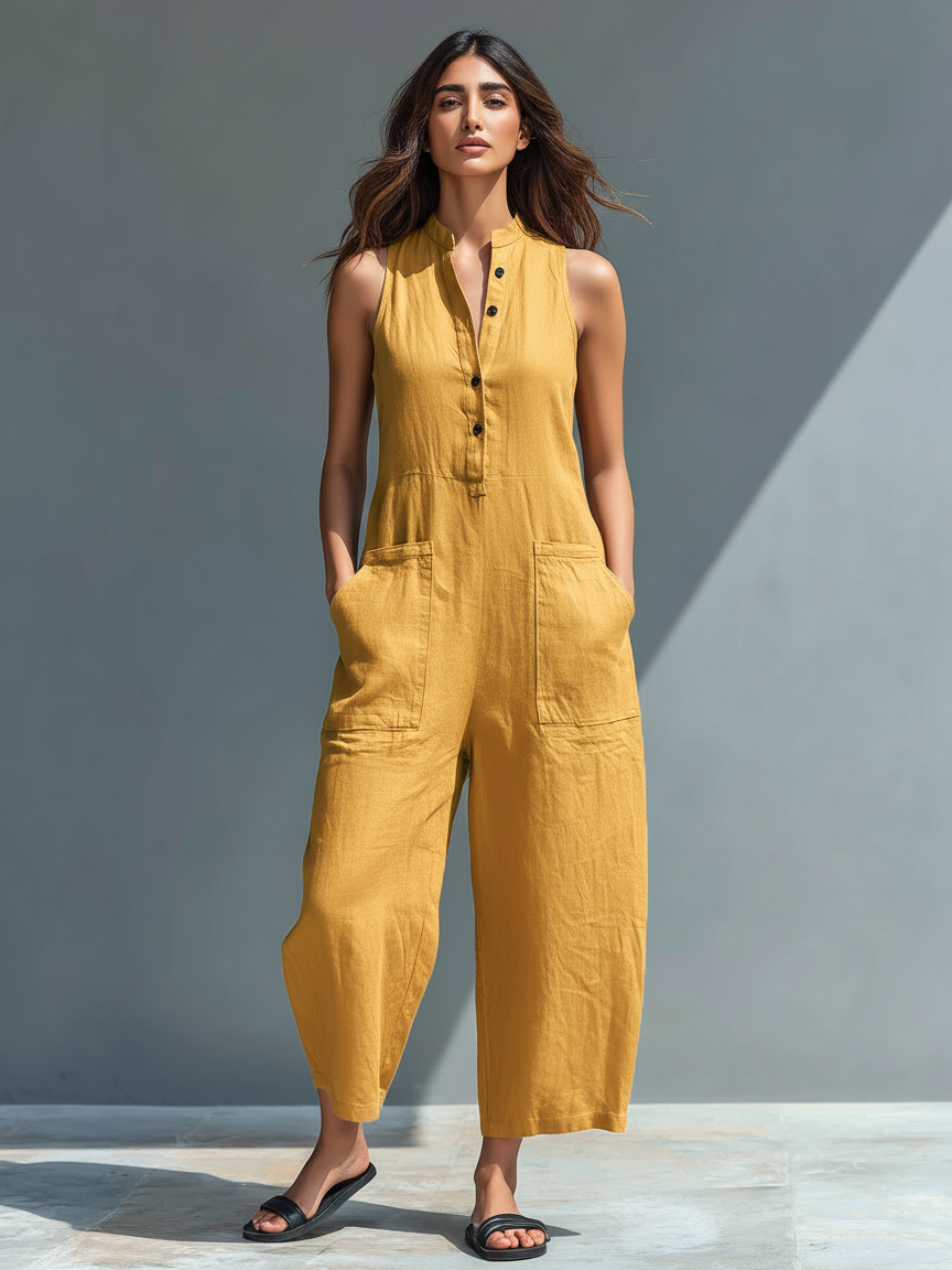 Ella | Casual Wide Leg White Jumpsuit for Women 5