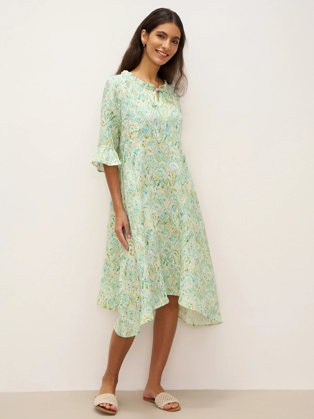 Ella | Charming Ruffled A-Line Summer Dress 0
