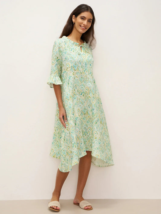 Ella | Charming Ruffled A-Line Summer Dress 0