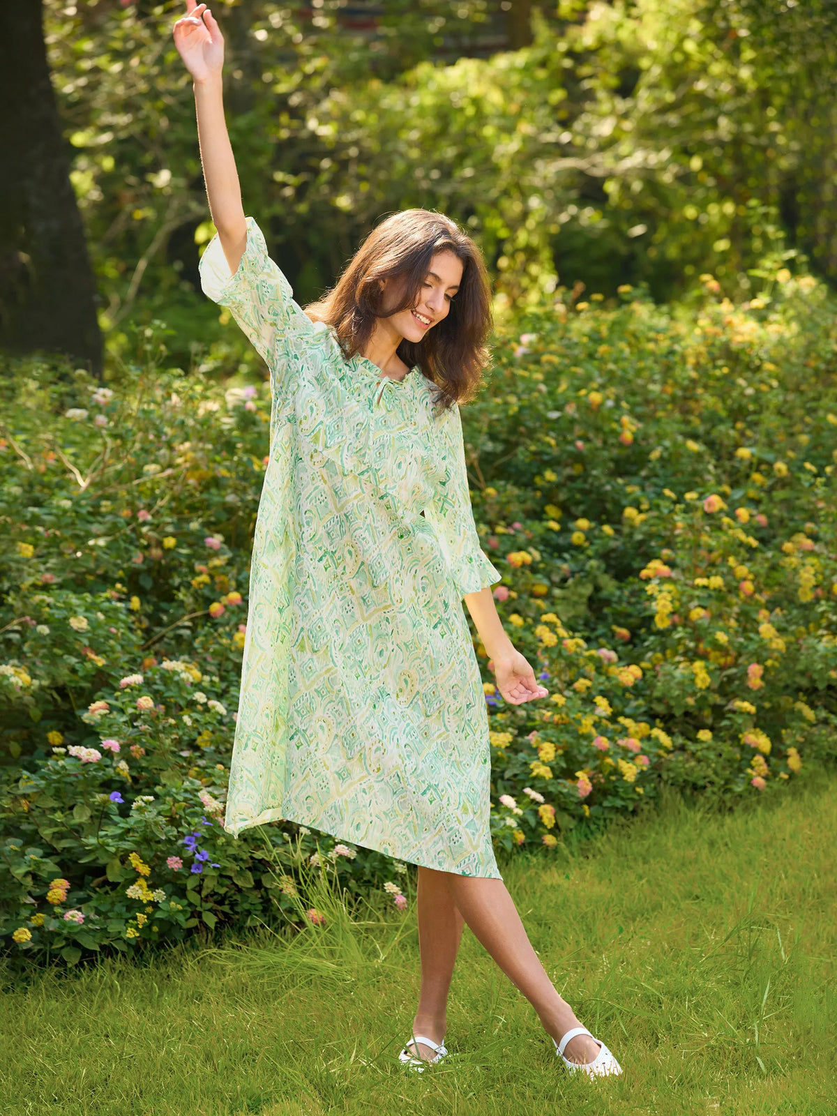 Ella | Charming Ruffled A-Line Summer Dress 1