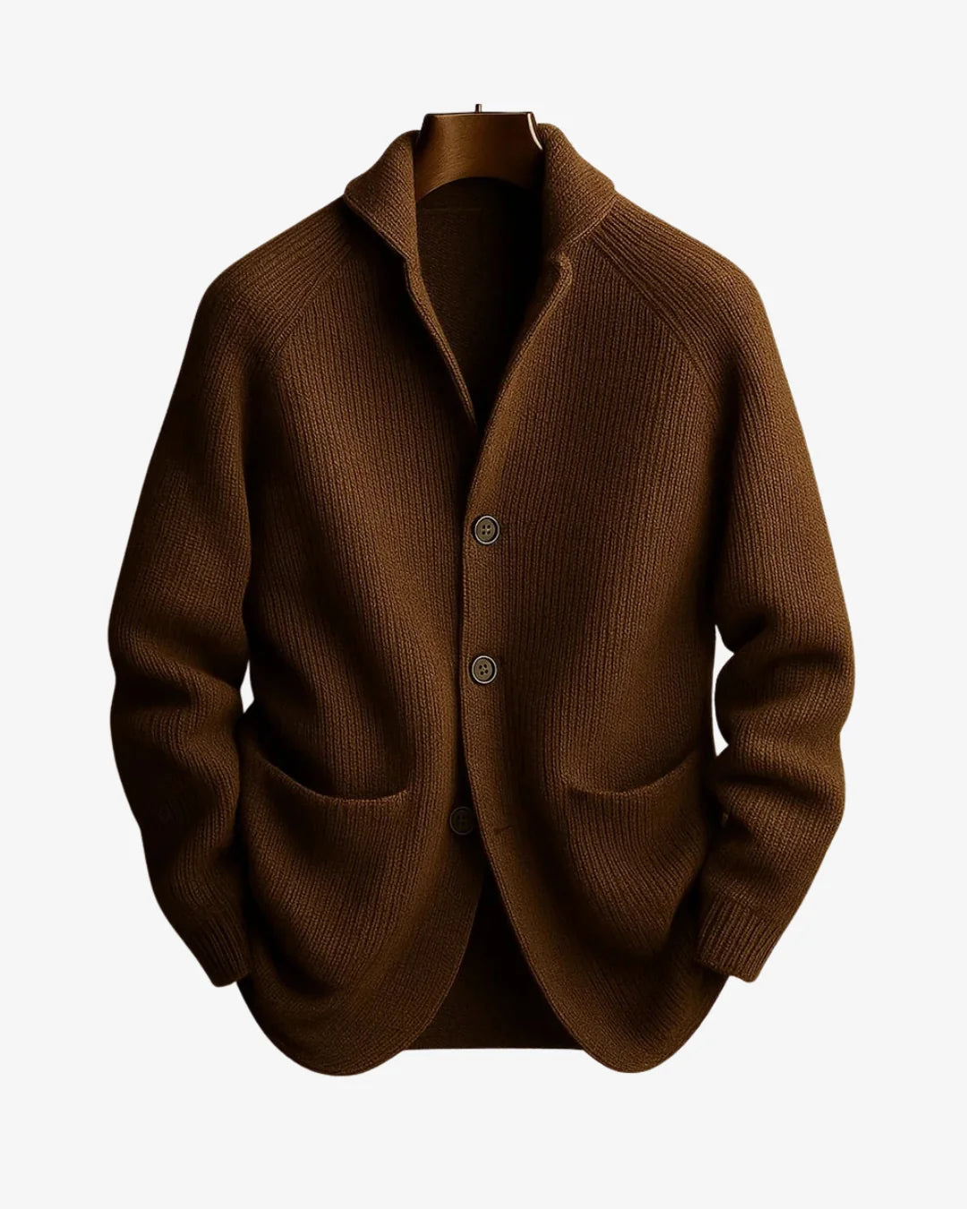 Elliot Black Cardigan Sweater | Tailored Button-Front, Structured Fit 2