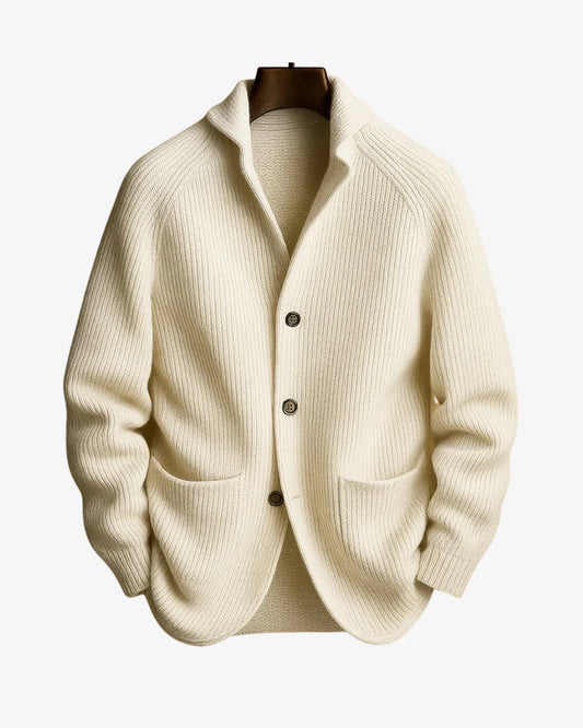 Elliot Black Cardigan Sweater | Tailored Button-Front, Structured Fit 3