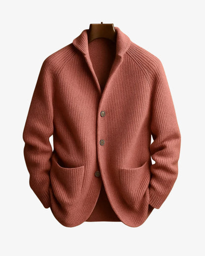 Elliot Black Cardigan Sweater | Tailored Button-Front, Structured Fit 6
