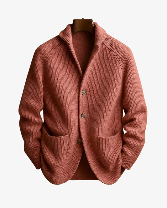 Elliot Black Cardigan Sweater | Tailored Button-Front, Structured Fit 6