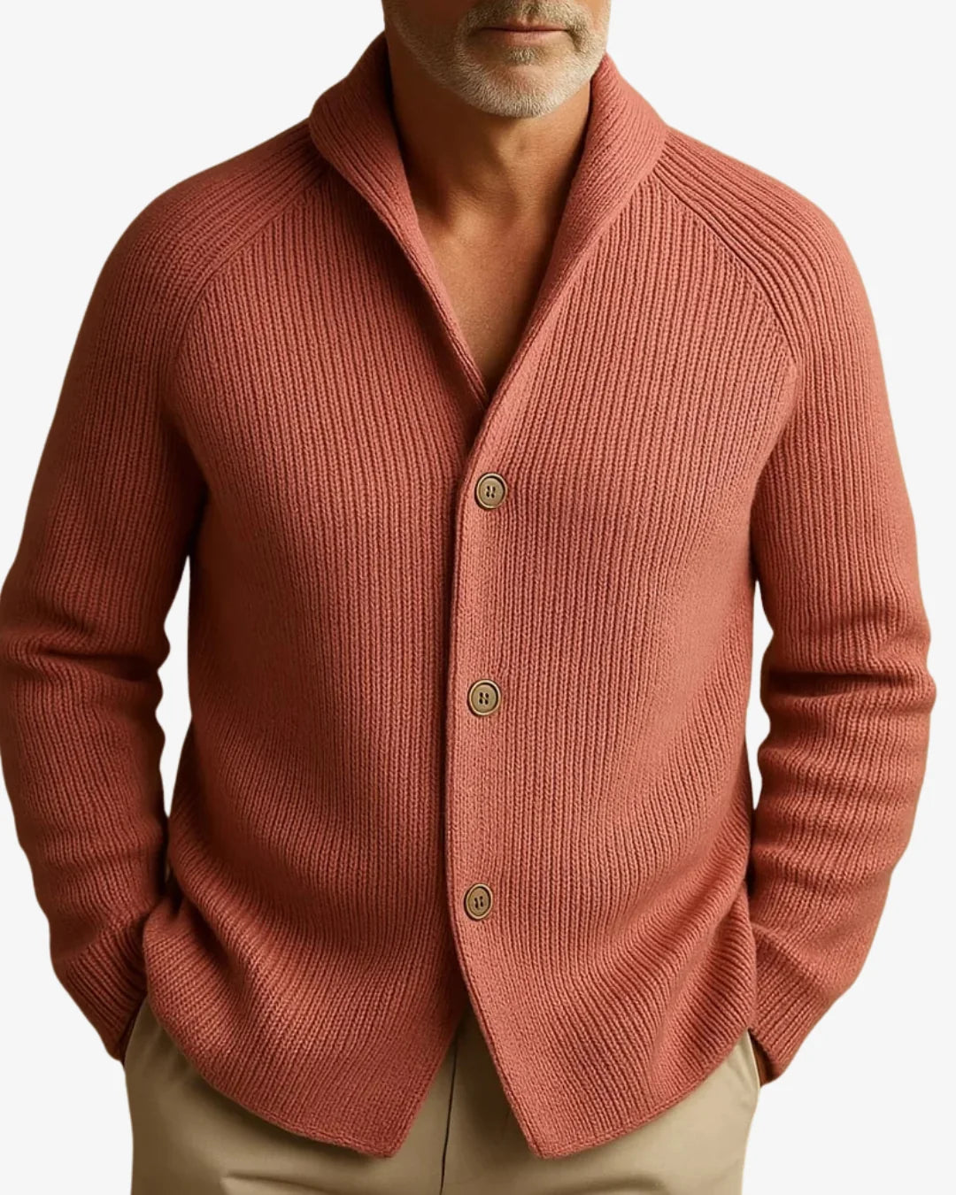 Elliot Black Cardigan Sweater | Tailored Button-Front, Structured Fit 7