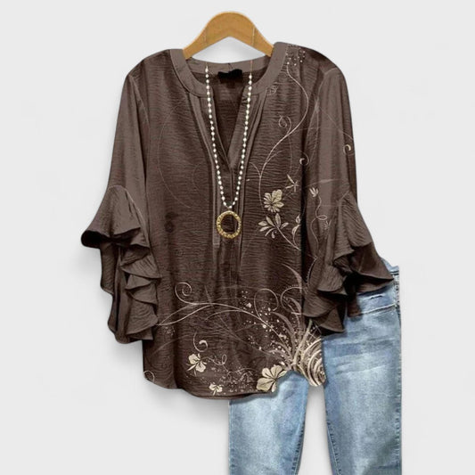 Emily | Charming Floral Ruffle Blouse 3