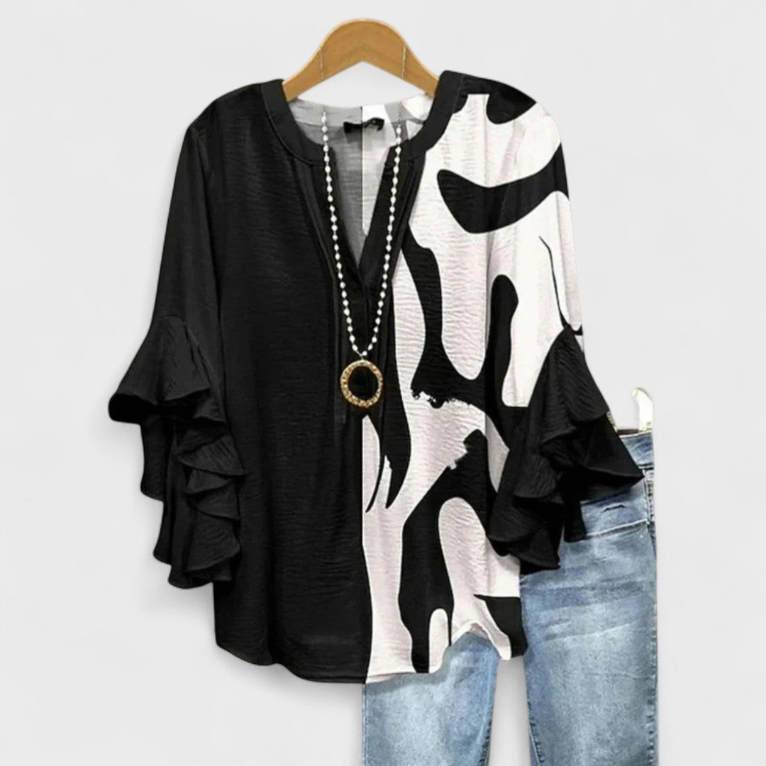 Emily | Charming Floral Ruffle Blouse 4