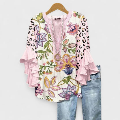 Emily | Charming Floral Ruffle Blouse 8