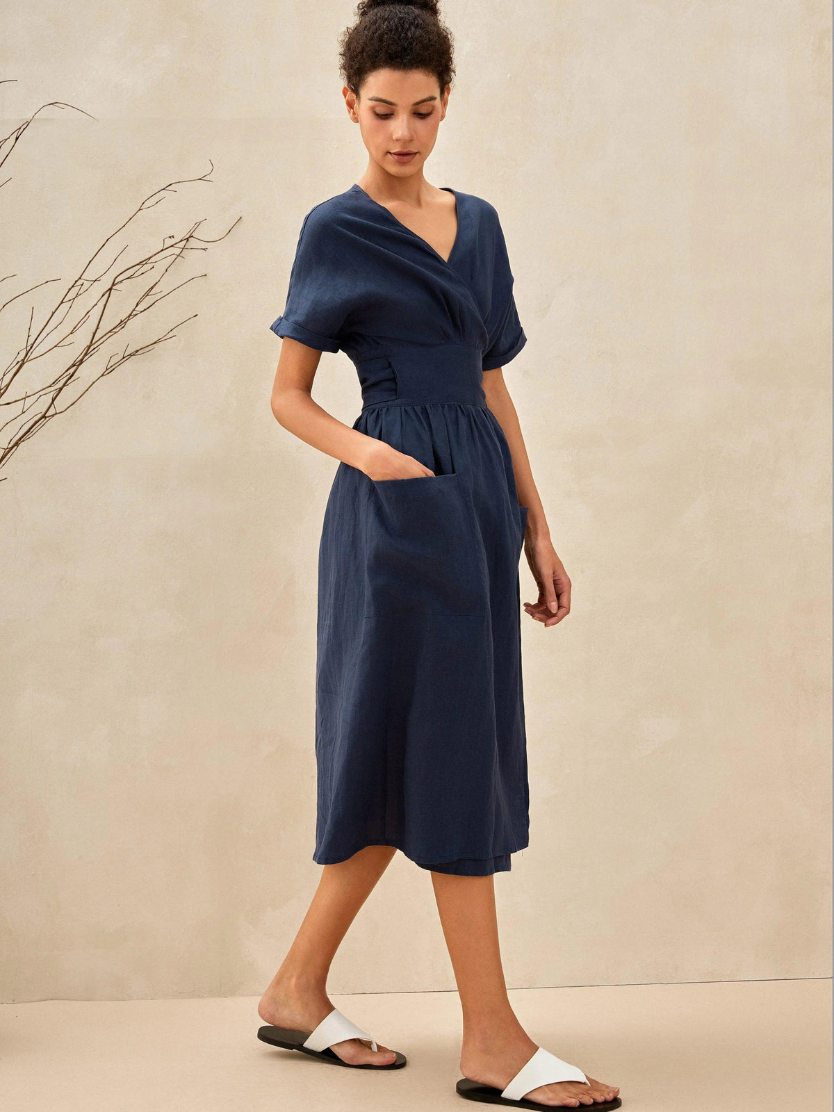 Emily | Chic Summer Linen Kimono Dress 2