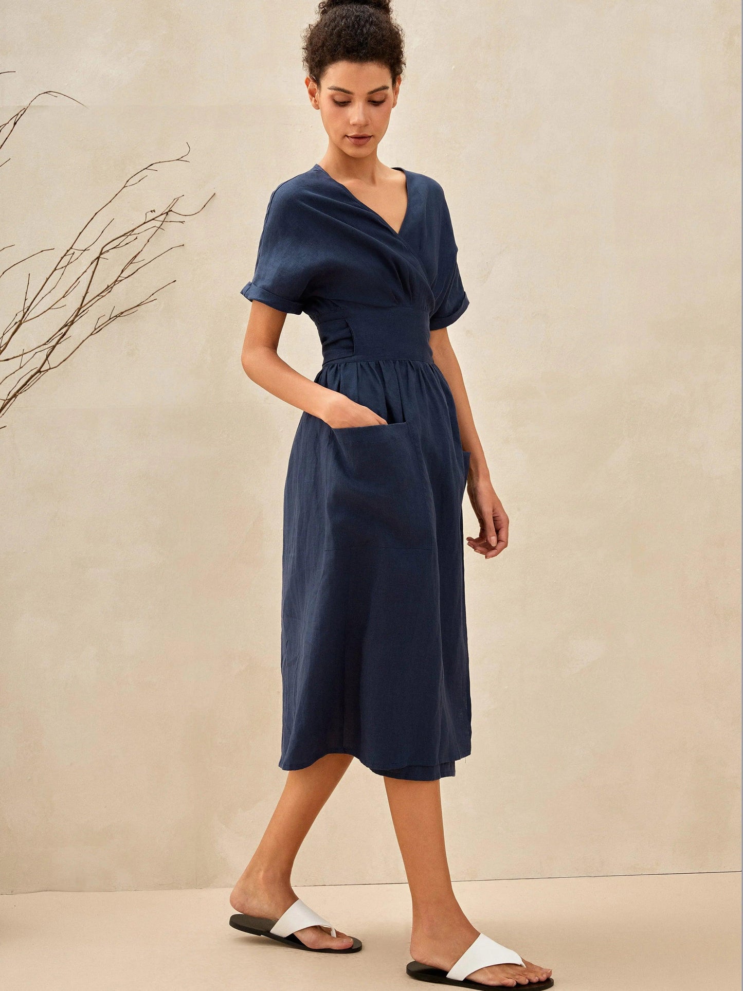 Emily | Chic Summer Linen Kimono Dress 2