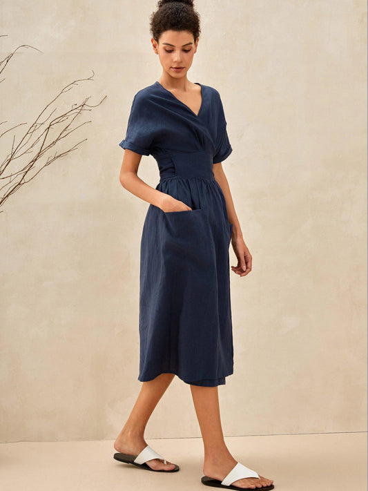 Emily | Chic Summer Linen Kimono Dress 2