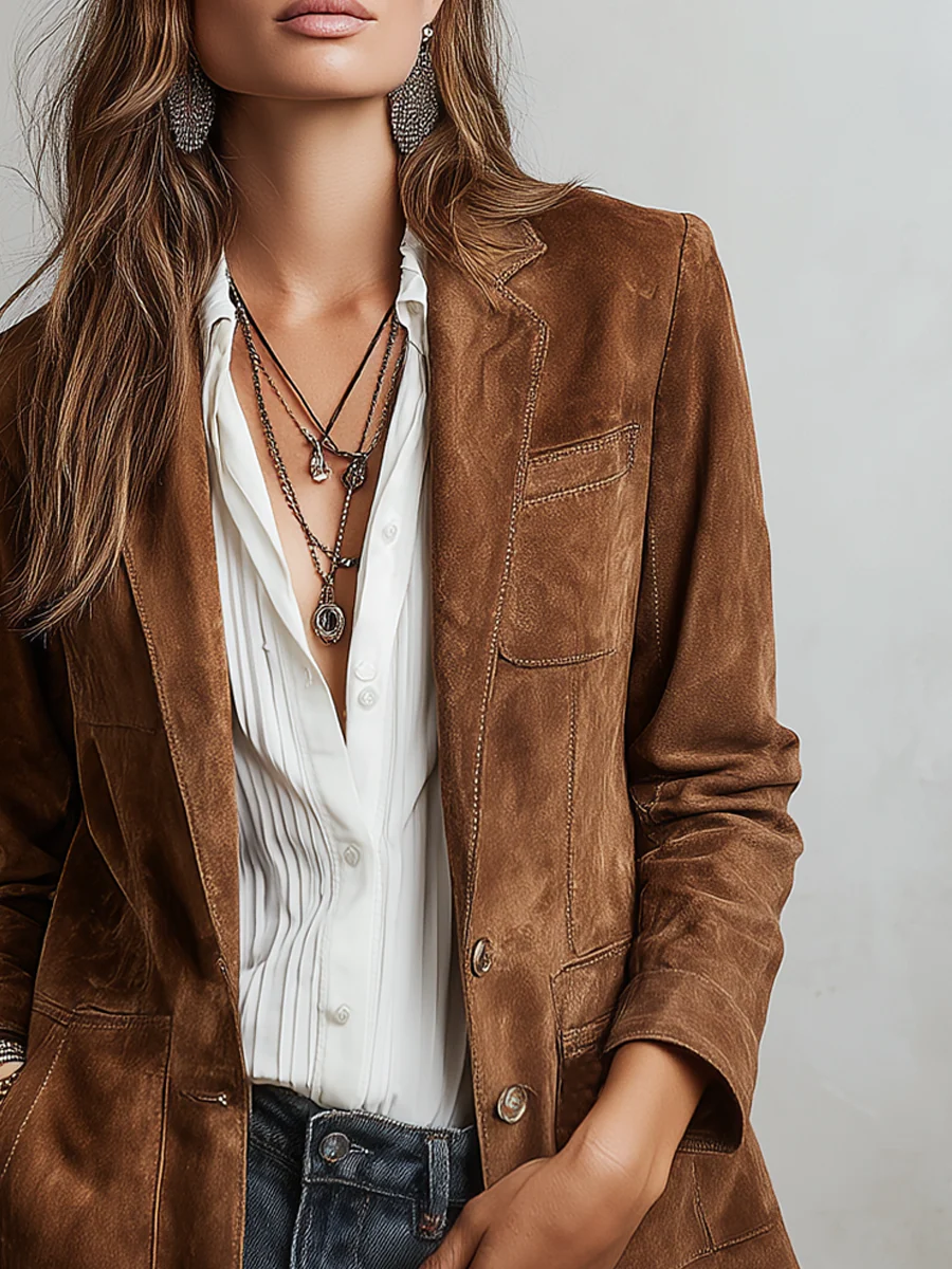 Emily | Elegant Soft Suede Blazer for Women 3