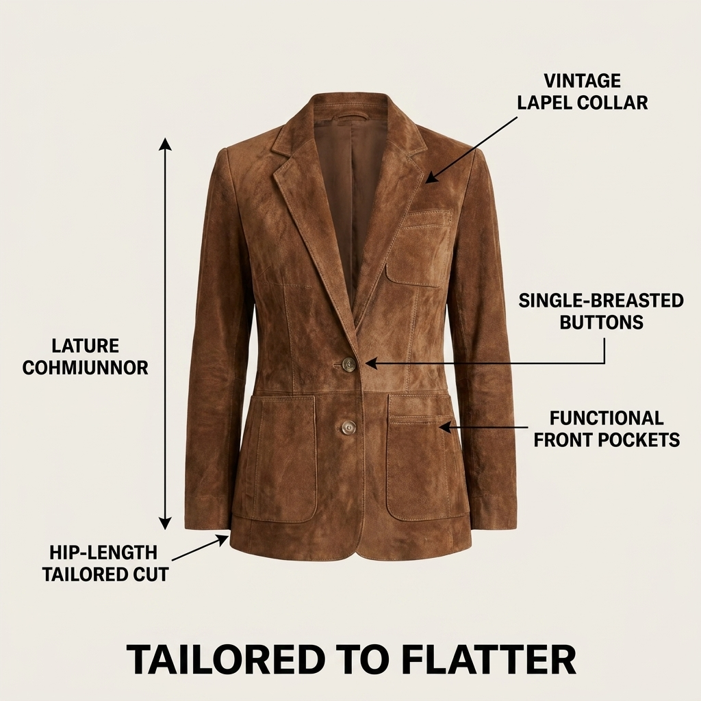 Emily | Elegant Soft Suede Blazer for Women 8