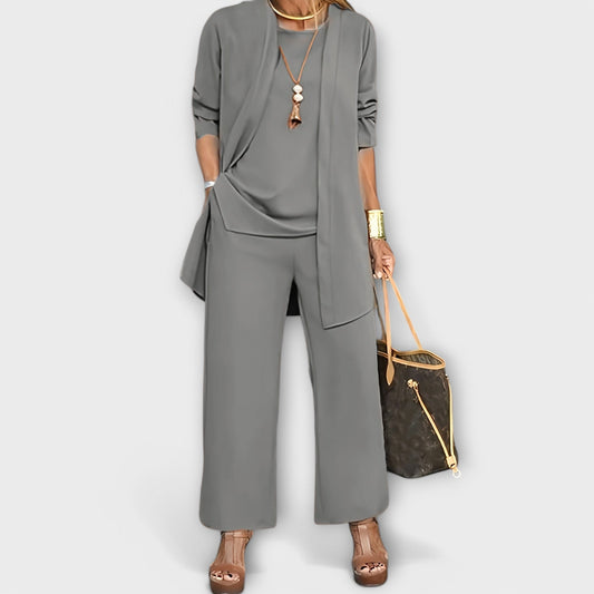 Emma | Chic Relaxed Loungewear Women's Set with Wide Leg Pants 1