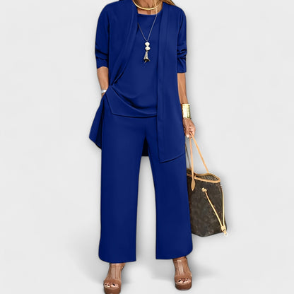 Emma | Chic Relaxed Loungewear Women's Set with Wide Leg Pants 6
