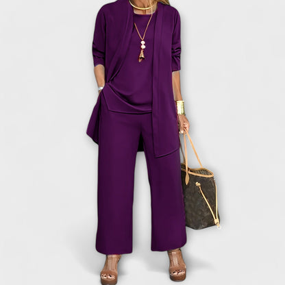 Emma | Chic Relaxed Loungewear Women's Set with Wide Leg Pants 8