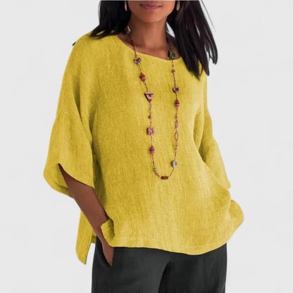 Emma | Relaxed Oversized Linen Blouse 0