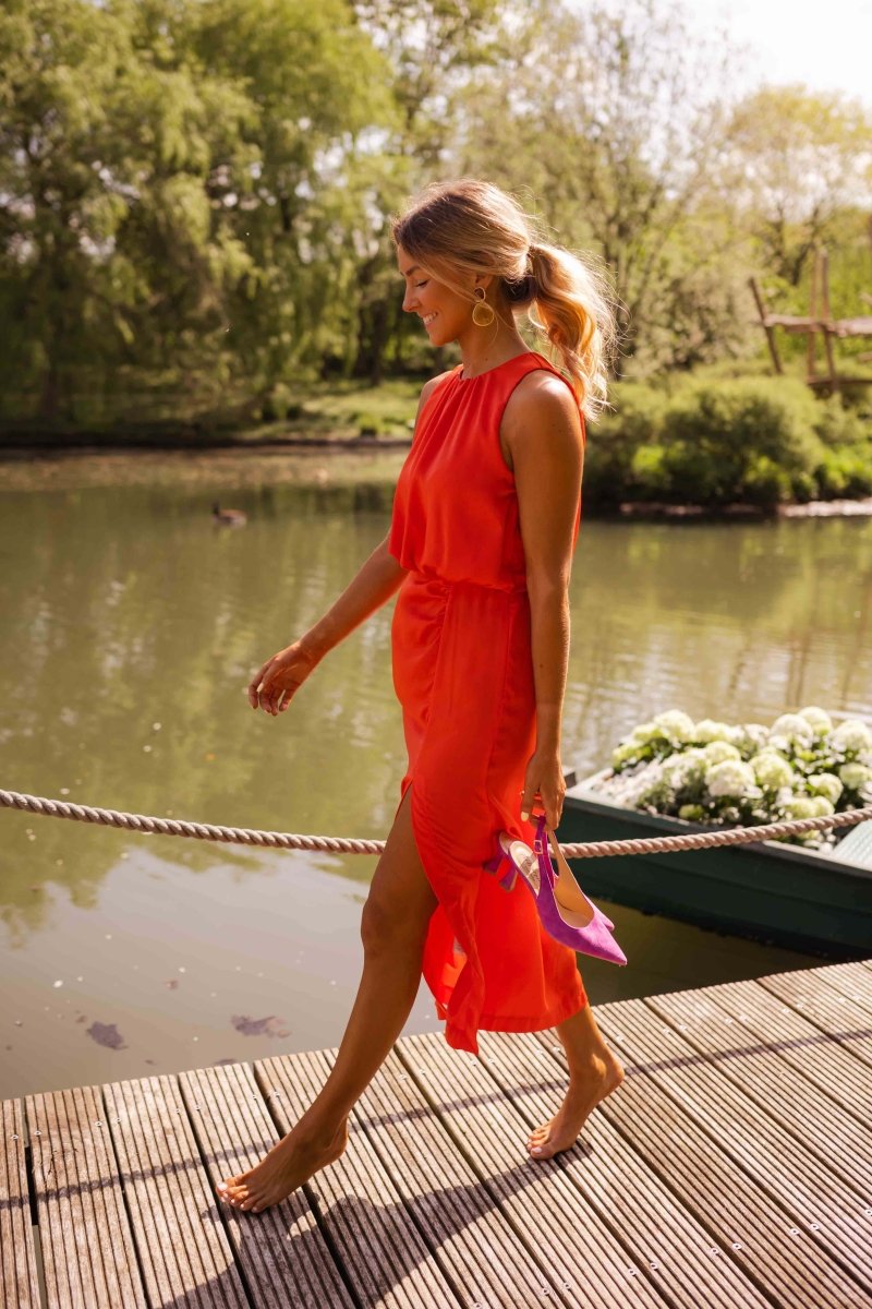 Emma | Relaxed Sleeveless Summer Dress with Front Split 3