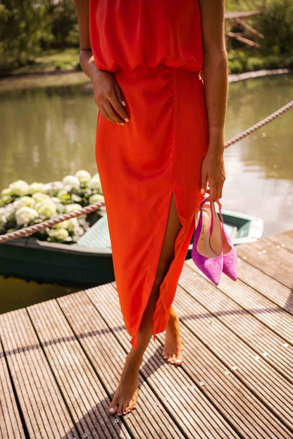 Emma | Relaxed Sleeveless Summer Dress with Front Split 6