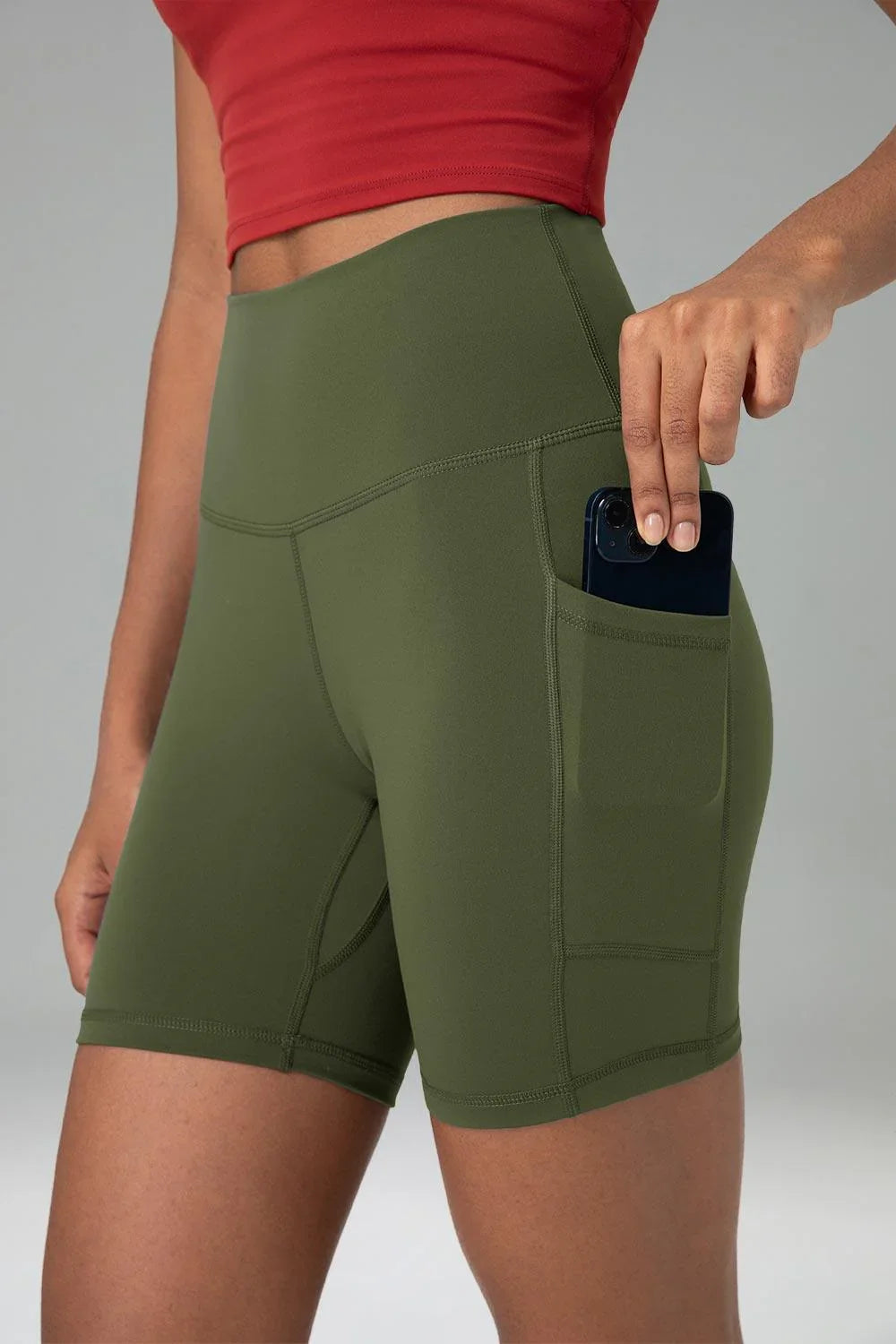 Essential High Waisted No-Roll 6" Sports Legging w/ Pockets 13