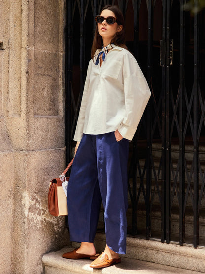 Ethan | Casual White Linen Button Down Shirt 2