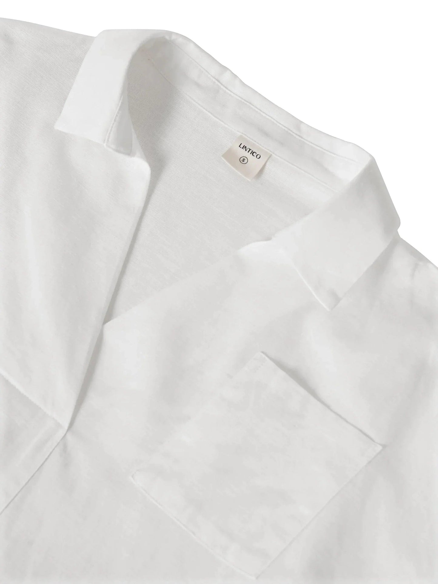 Ethan | Casual White Linen Button Down Shirt 7