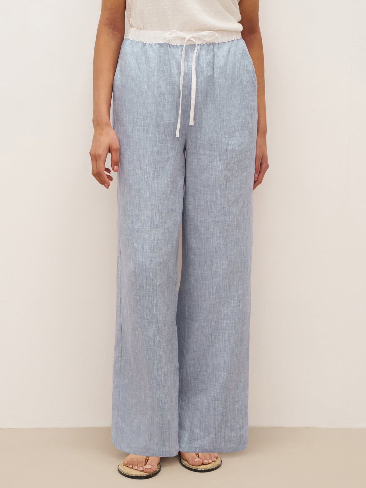 Ethan | Chic Elastic Waist Linen Pants for Women 3