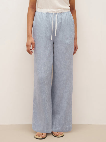 Ethan | Chic Elastic Waist Linen Pants for Women 3